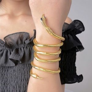 Gold snake wrap accessory